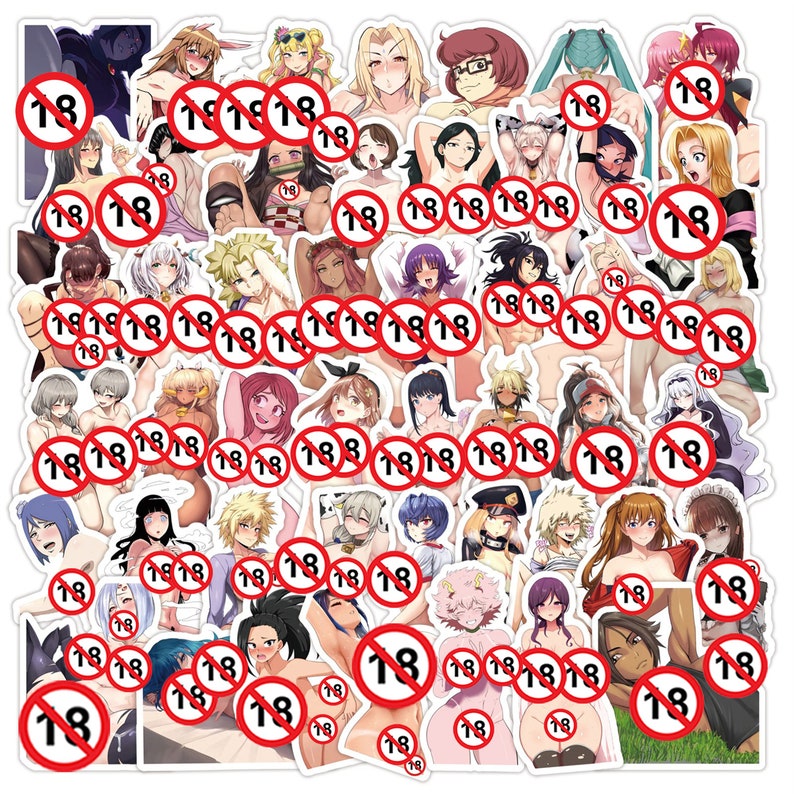 100pcs Adult Anime Sexy Waifu Hentai Stickers Graffiti Sticker Waterproof Decals for Fridge Guitar Computer Child Gifts 