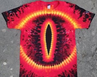 Large Sauron's Tower Tie-Dye T-Shirt LOTR Inspired