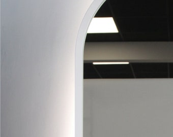 Miroir ovale LED blanche