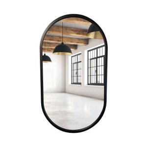 Ovale Spiegel Zwart afbeelding 1