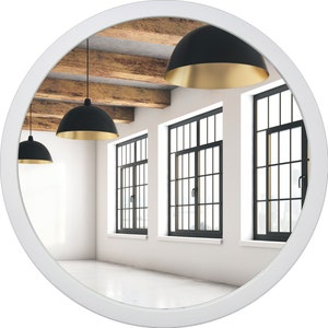 Round Mirror White