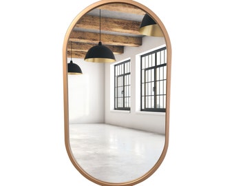 Oval Mirror Copper