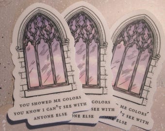 Illicit Affairs Sticker/Taylor/Vintage Style/Window/Folk Style/Waterproof/Sky/Lyric Sticker/Colorful/You Show Me Colors/Gothic/Love