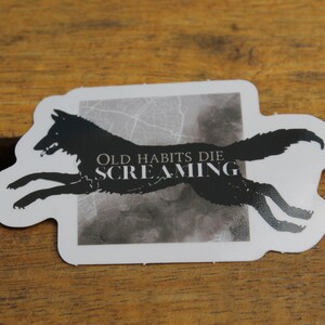Dichters stickerset | Zwarte Hond | Liefde & Poëzie | Folklore stijl| Tekst|Waterbestendig|Taylor|Kaart|Londen|Fanart|Cadeau|Sticker|Hond|Vulpen|Inkt