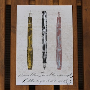 The Manuscript Vintage Poster|Taylor| The tortured poets Federhalter Poster|Füller|A5|Vintage Style|Dichter|Wandbehang|Poesie Merchandise