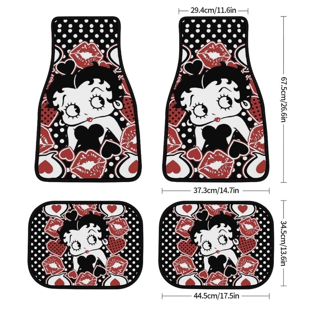 Betty Boop Car Floor Mat Custom Betty Boop Cat Cartoon Car Etsy