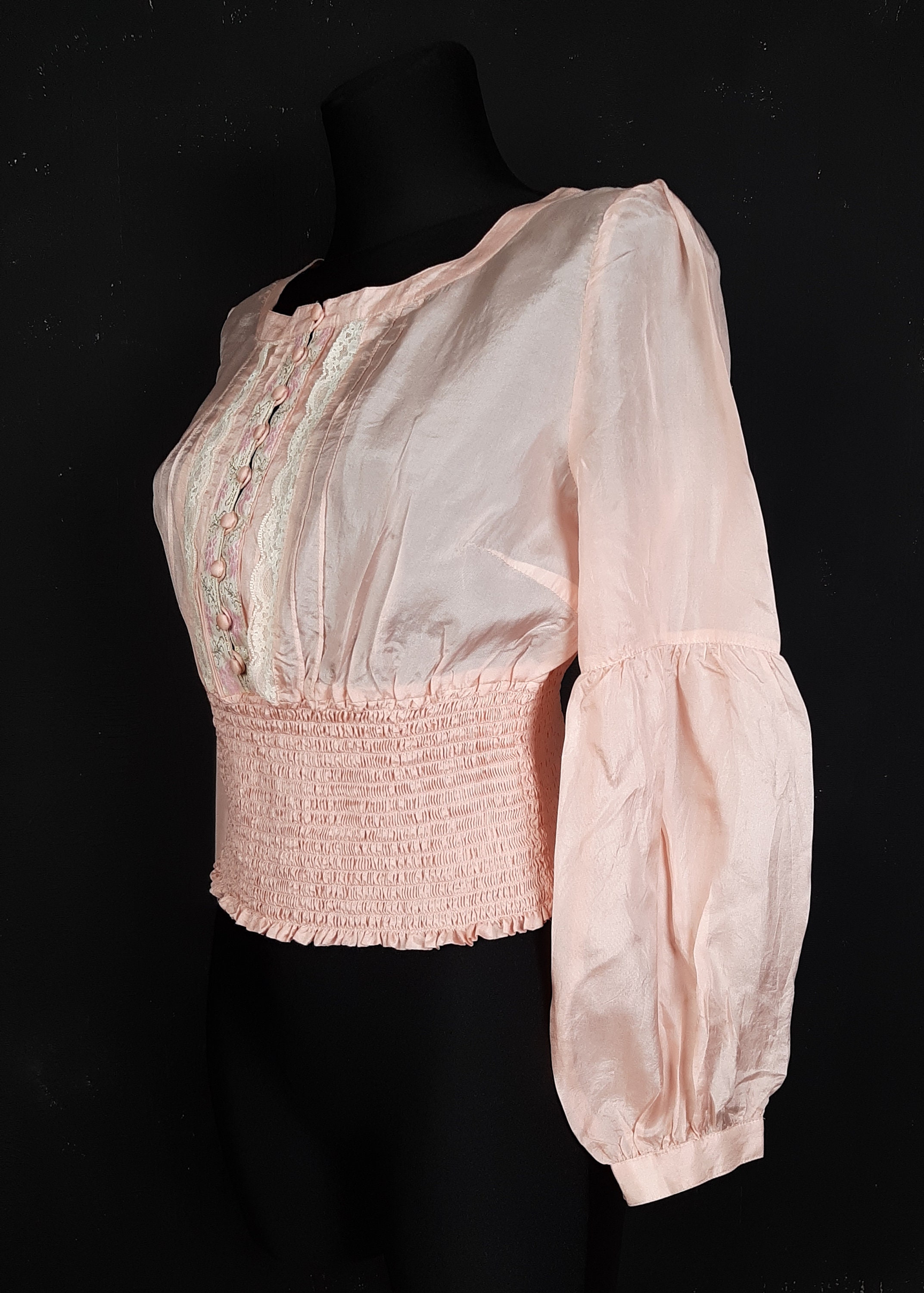 Y2K Tsumori Chisato Silk BLOUSE Pink Japan Japanese Designer