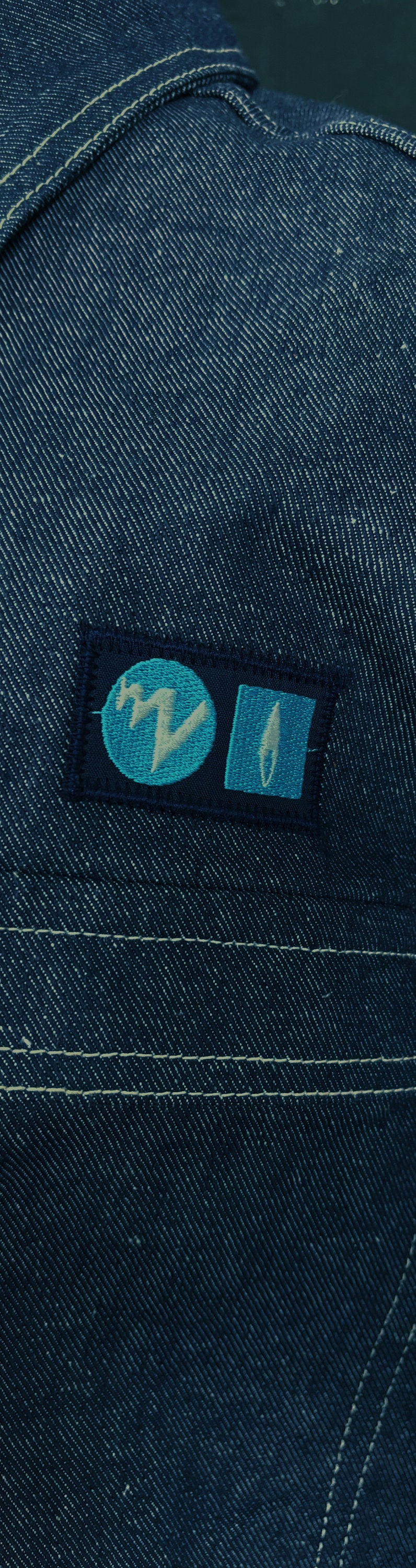 90s French Workwear Dark Denim JACKET BLAZER France Blue