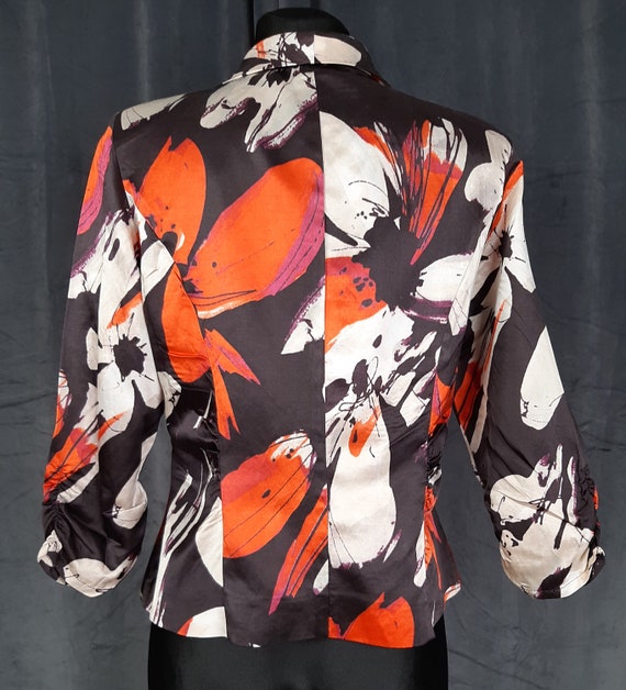 90s silk designer Vera Mont BLAZER jacket brown l… - image 6