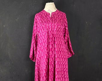 Masai Lila Paisley Tunika Kleid - Knaller Boho Layering Bluse Top, XXL