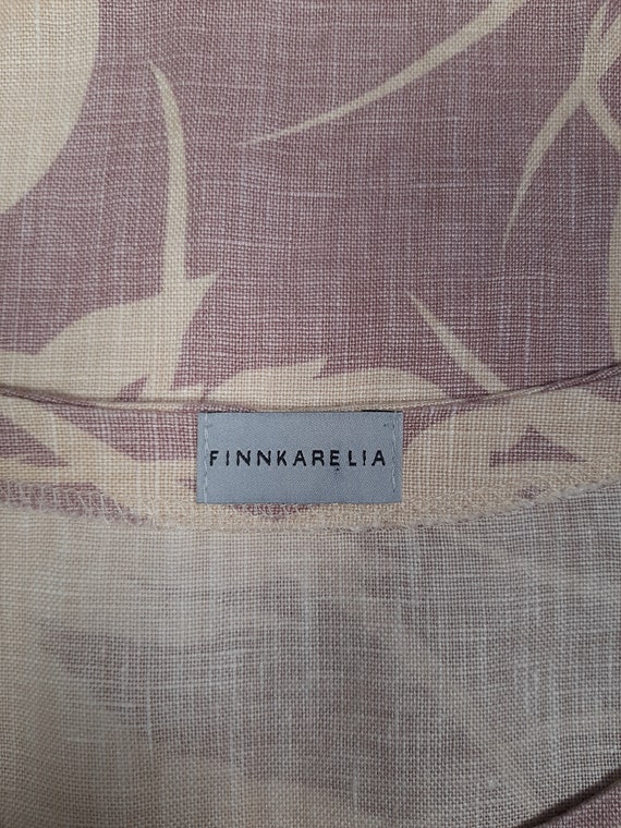 90s linen Finnkarelia DRESS rare Finland Nordic d… - image 8