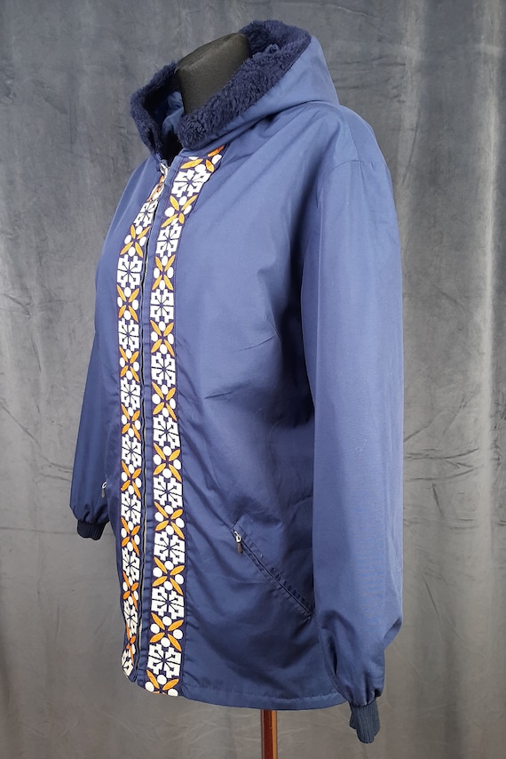 70s Diolen WINDBREAKER rain jacket sport embroide… - image 4