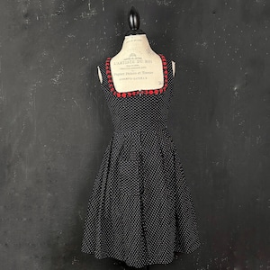 Dirndl black white polka dot  Trachten DRESS Octoberfest pinafore Alpen festival German Austrian Munchen Salzburg S