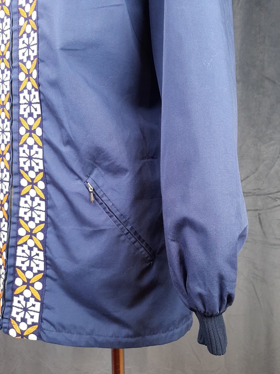 70s Diolen WINDBREAKER rain jacket sport embroide… - image 7