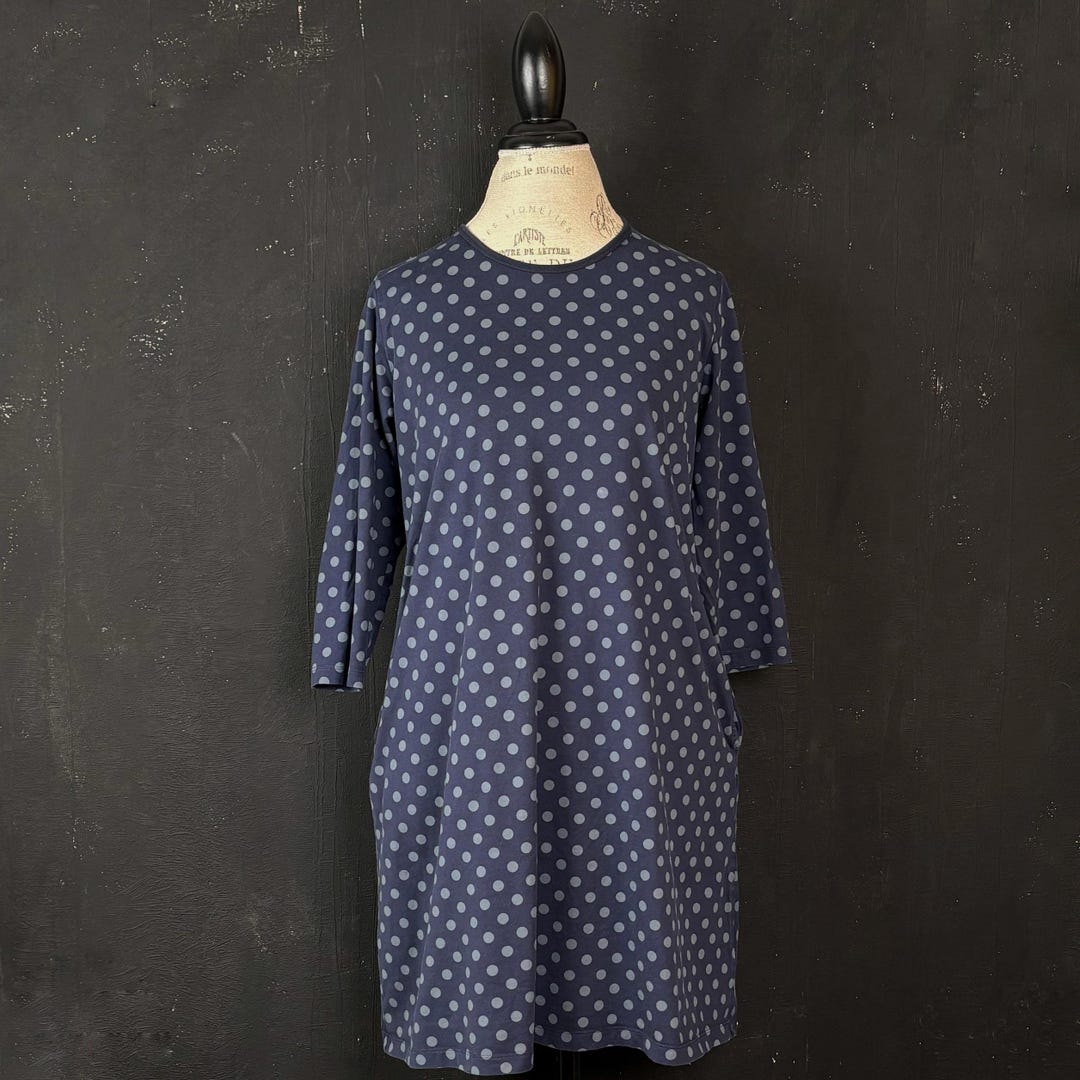 マリメッコ  ドット柄のドレス マリメッコ ワンピース 水玉 ドット柄 ひざ丈 プルオーバー A