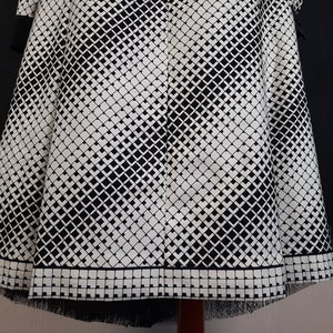 70s French Paris DRESS black white monochrome op art opart summer vintage romantic retro seventies granny old movie party L image 6