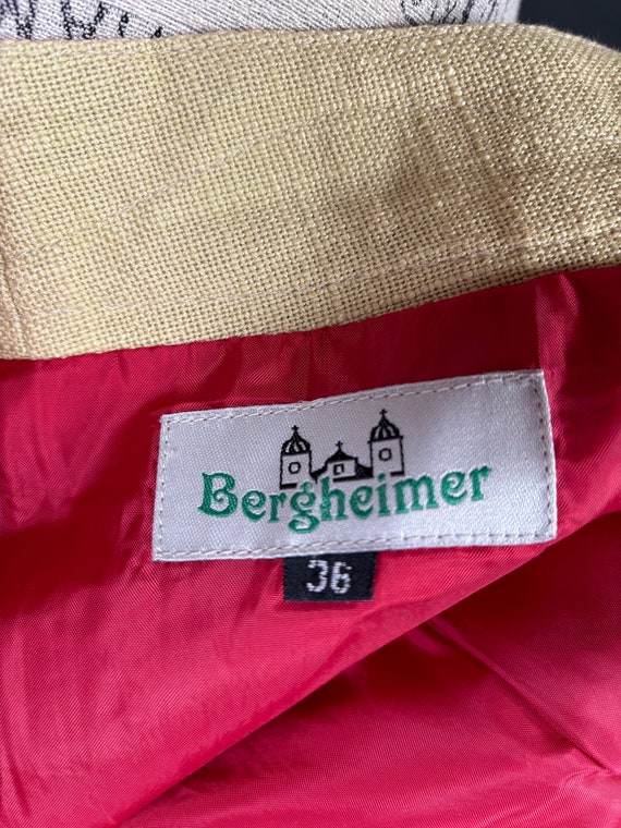 90s red lederhosen style embroidered Dirndl SKIRT… - image 9