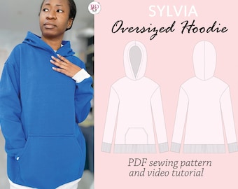 Patrón de costura para sudadera extragrande Sylvia: Apto para principiantes (Patrón en PDF)