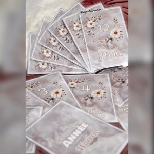 Cartes étapes bébé - Ma première année
