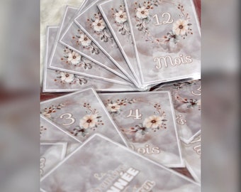 Cartes étapes bébé - Ma première année