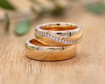 Rose gold wedding rings - Exclusive wedding rings in 585 rose gold