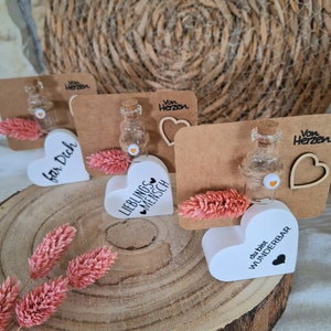 Personalisierter Visitenkartenhalter mit Karte für Botschaft | Kartenhalter mit Spruch | Fotohalter | Geschenk Muttertag | Valentinstag