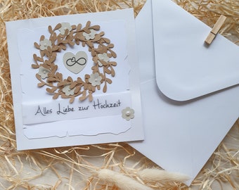 Personalisierte Hochzeitskarte/Glückwunschkarte zur Hochzeit/Glückwünsche an das Brautpaar