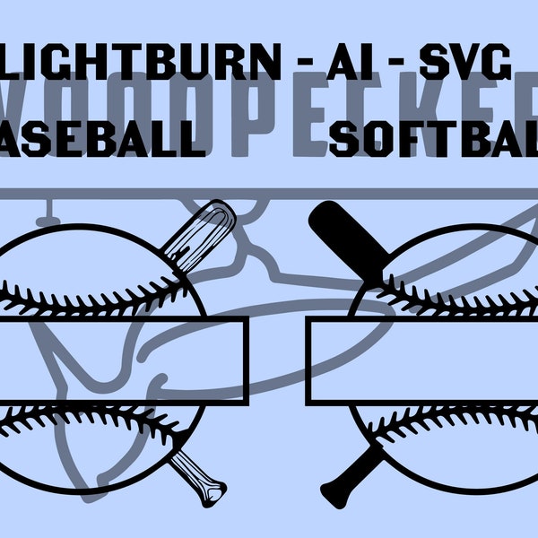 Baseball and Softball Keychain File. (LBRN2, AI, SVG)