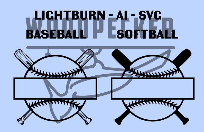 Baseball and Softball Keychain File. LBRN2 AI SVG - Etsy