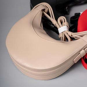 Umhängetasche, vegane Ledertasche Damen, italienisches Öko-Leder Handtasche, Crossbody/Hobo Tasche, Boho Schultertasche, Designerhandtaschen