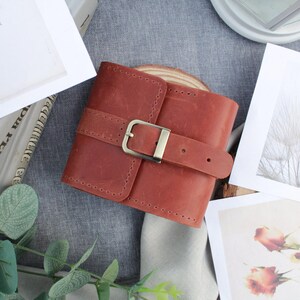 Cartera de mujer, monedero pequeño de cuero, billetera personalizada, billetera minimalista triple, monedero lindo, tarjetero de cuero.