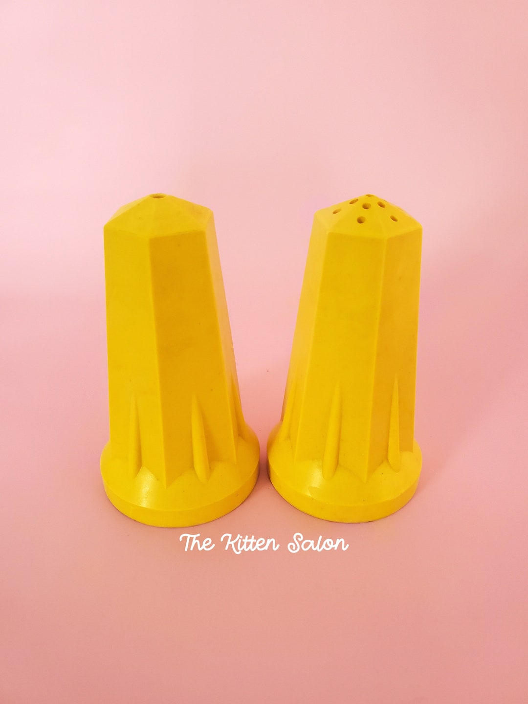 Vintage Yellow Bakelite Salt and Pepper Shakers, Made in England Etsy