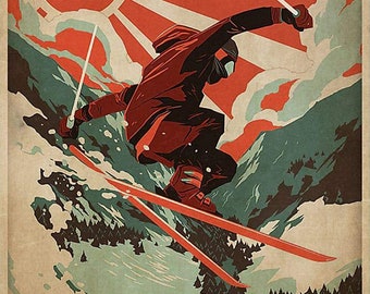 Skiing Everything Will Kill You so Choose Something Fun Poster