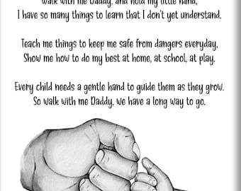 Daddy Poem Boy Print Gift, Regalos personalizados del Día del Padre del bebé, Regalo del Día del Padre, Impresión personalizada del Día del Padre, Huella personalizada del bebé