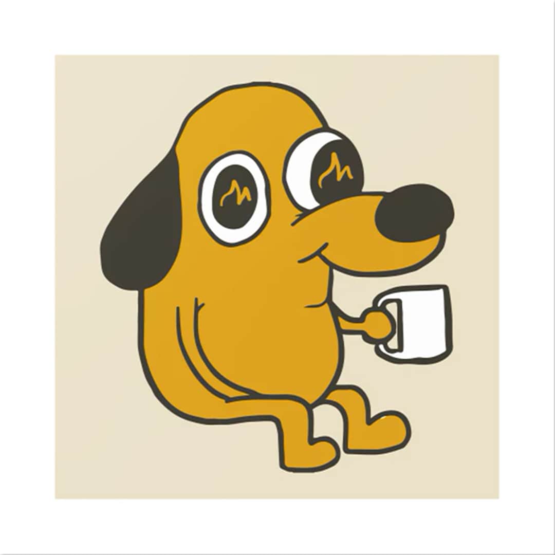 Dog this is fine meme print poster wall art home decor etsy