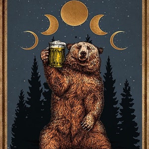 Beer With Me Stay Wild Moon Póster niño arte de pared decoración del hogar