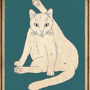 Cat remember to wipe poster wall art home-decor