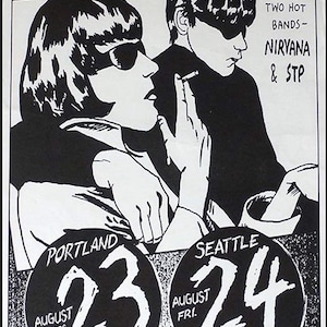 Vintage Sonic Youth NIrvANA STP Poster Wand Kunst Home-Dekor
