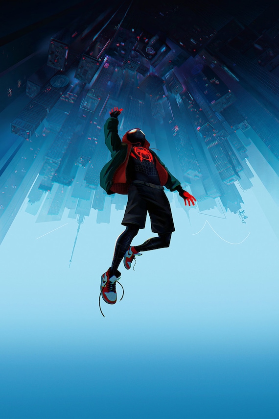 Poster gift, Vintage Spider-Man Into the Spider-Verse poster wall art  home-decor