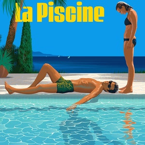 La Piscine imprimir cartel pared arte hogar-decoración