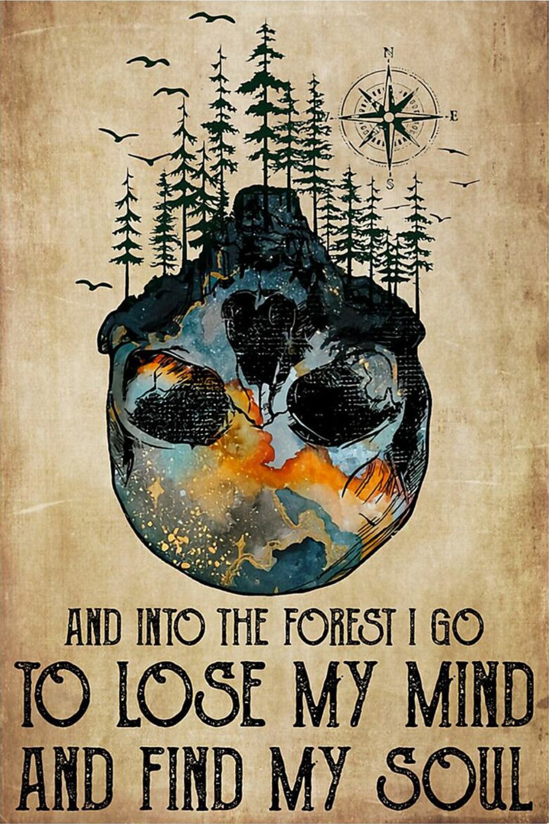 Targa In Metallo Vintage 'Into The Forest' Con Libellula – Decorazione Parete 20,3x30,5 Cm – Arredo Rustico - 2