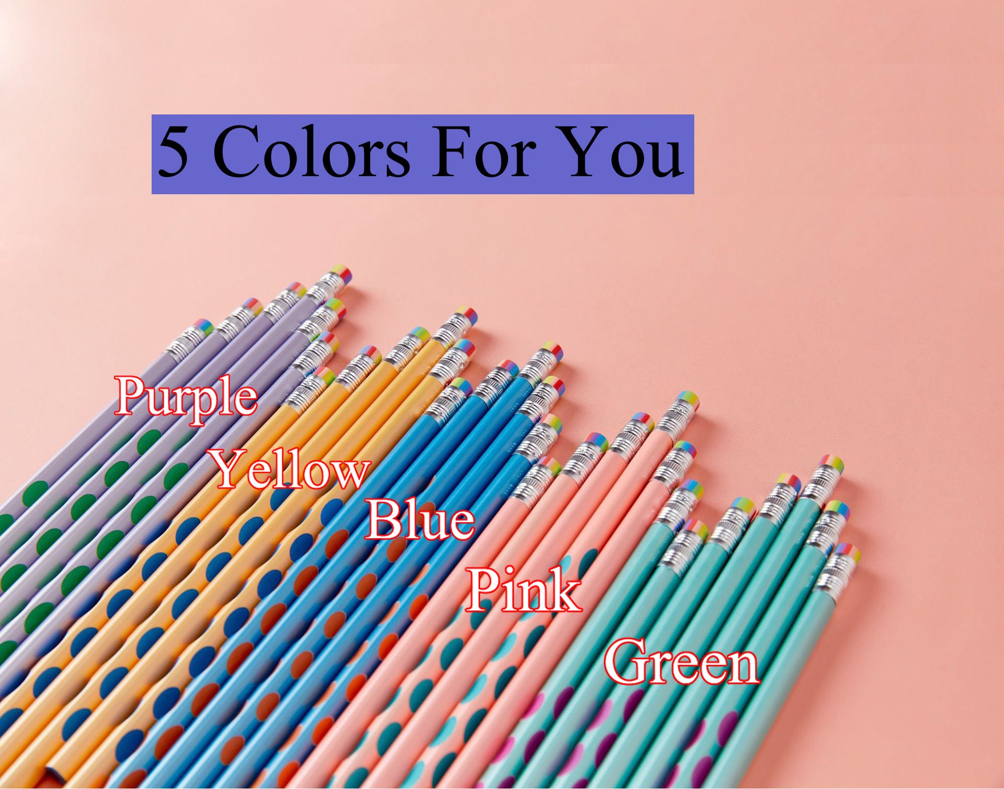 Personalized Pencils Set-Custom Triangle Name Pencils,Printed with your own message, First Day of School Gift, personalized pencils for kids