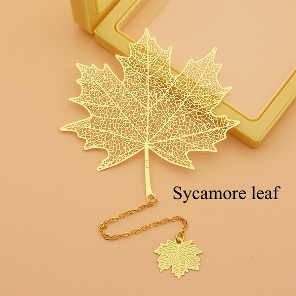 Beautiful Brass leaf Bookmark, Personalised bookmark, unique gift for her, Book lover gift