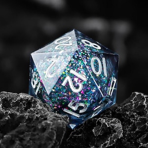 Christmas Gifts, Shining Liquid Core dnd dice set for role playing games, Liquid Core Dice Set for Dungeons and Dragons, RPG Dice
