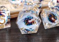 Dragon Liquid Core dnd dice set for role playing games, Christmas Gifts, Liquid Core Dice Set for Dungeons and Dragons, RPG Dice