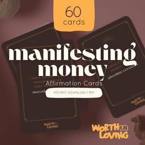 Afirmações Financeiras para Atração de Riqueza, Cartas de Manifestação, Feitiços para Dinheiro | Presente para Renda Passiva e Mentalidade Milionária