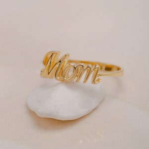 Exquisite 14K Gold Mother's Ring, a Meaningful Gift for Moms, Family Jewelry in 925 Sterling Silver, Gift for Mother Day, Mom Gift image 2