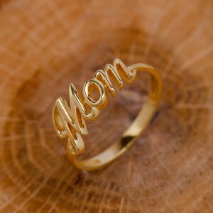 Exquisite 14K Gold Mother's Ring, a Meaningful Gift for Moms, Family Jewelry in 925 Sterling Silver, Gift for Mother Day, Mom Gift image 9