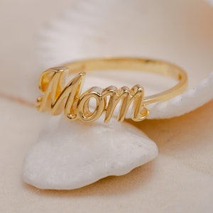 Exquisite 14K Gold Mother's Ring, a Meaningful Gift for Moms, Family Jewelry in 925 Sterling Silver, Gift for Mother Day, Mom Gift image 1