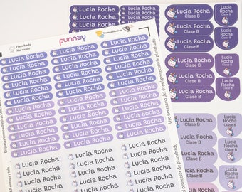 Set of 165 Custom Labels for Clothes and Objects. 90 for Objects and 75 iron on labels for clothes - Waterproof